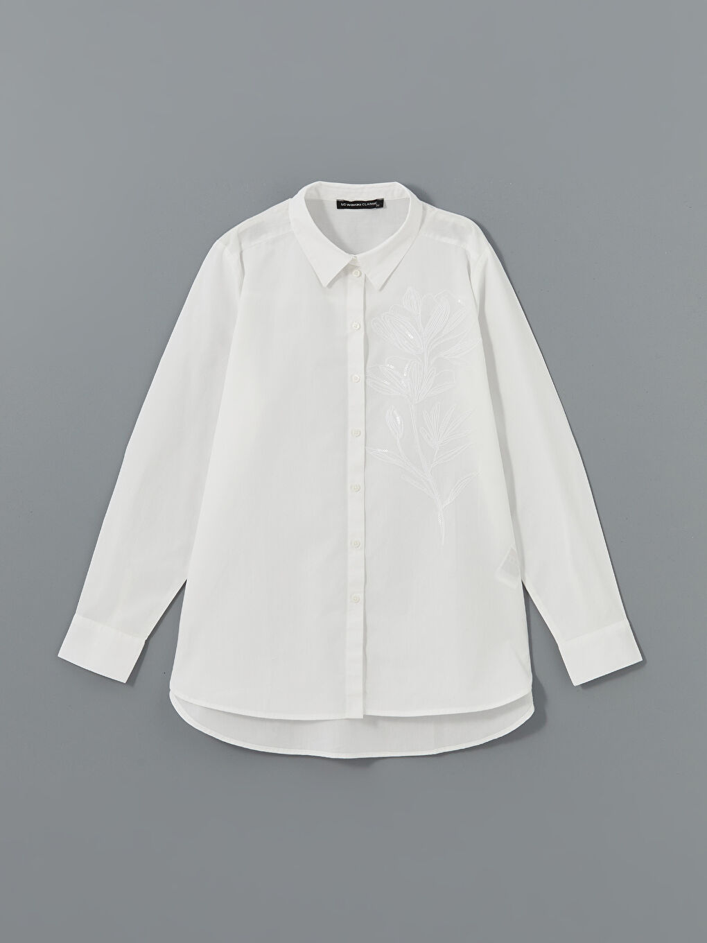 Embroidered Poplin Women's Shirt -S5CC49Z8-EEW