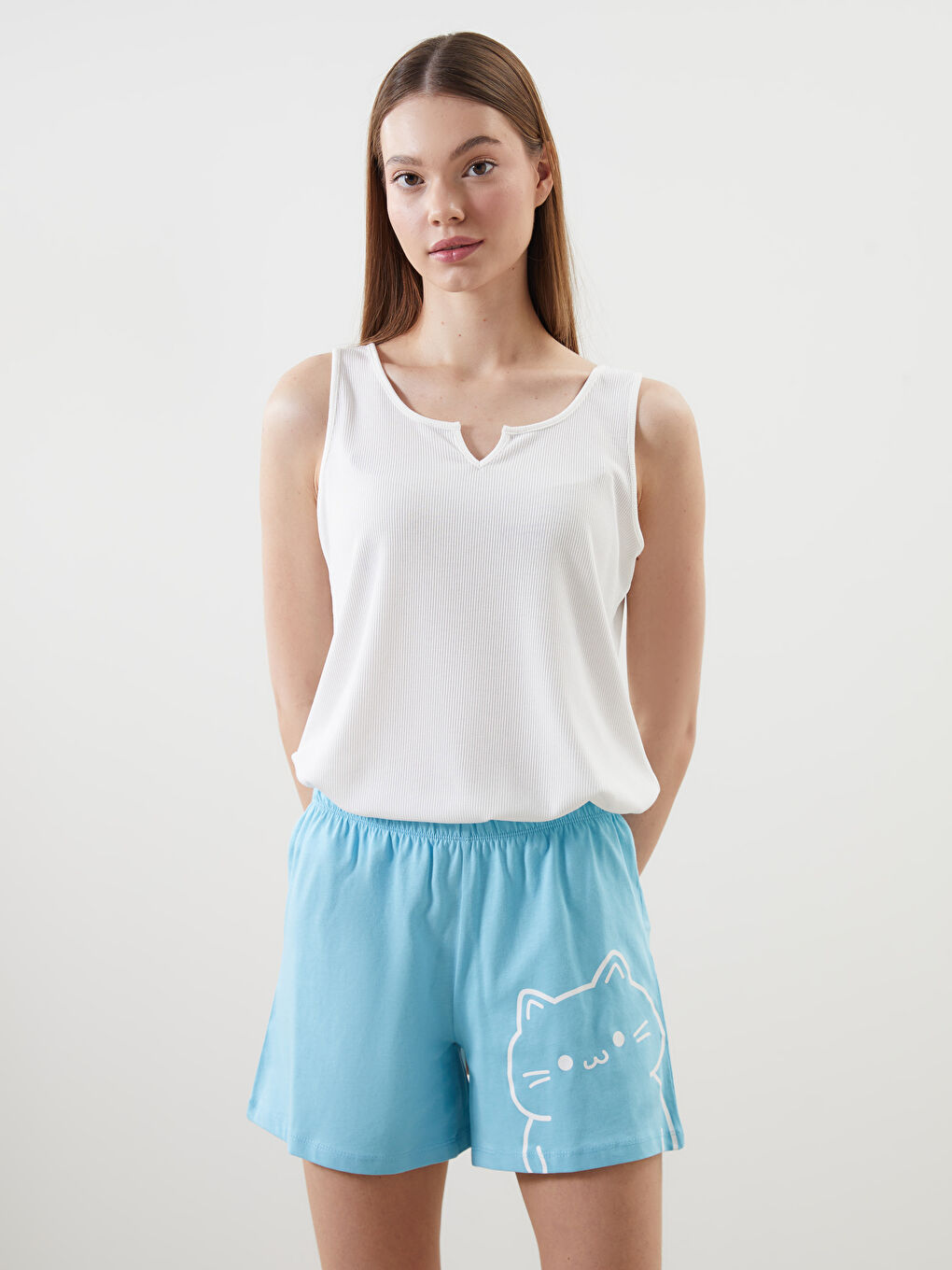 Elasticated Waist Printed Women's Short Pyjama Bottoms 2 Pack -S5CC85Z8-QXN