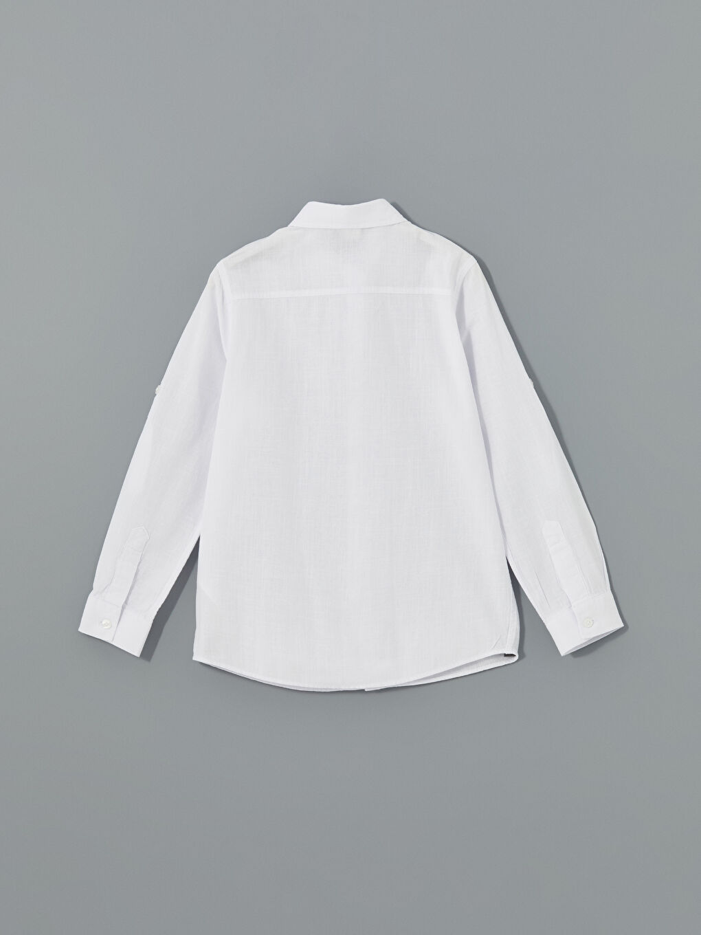 Beyaz Basic Erkek Çocuk Gömlek-1