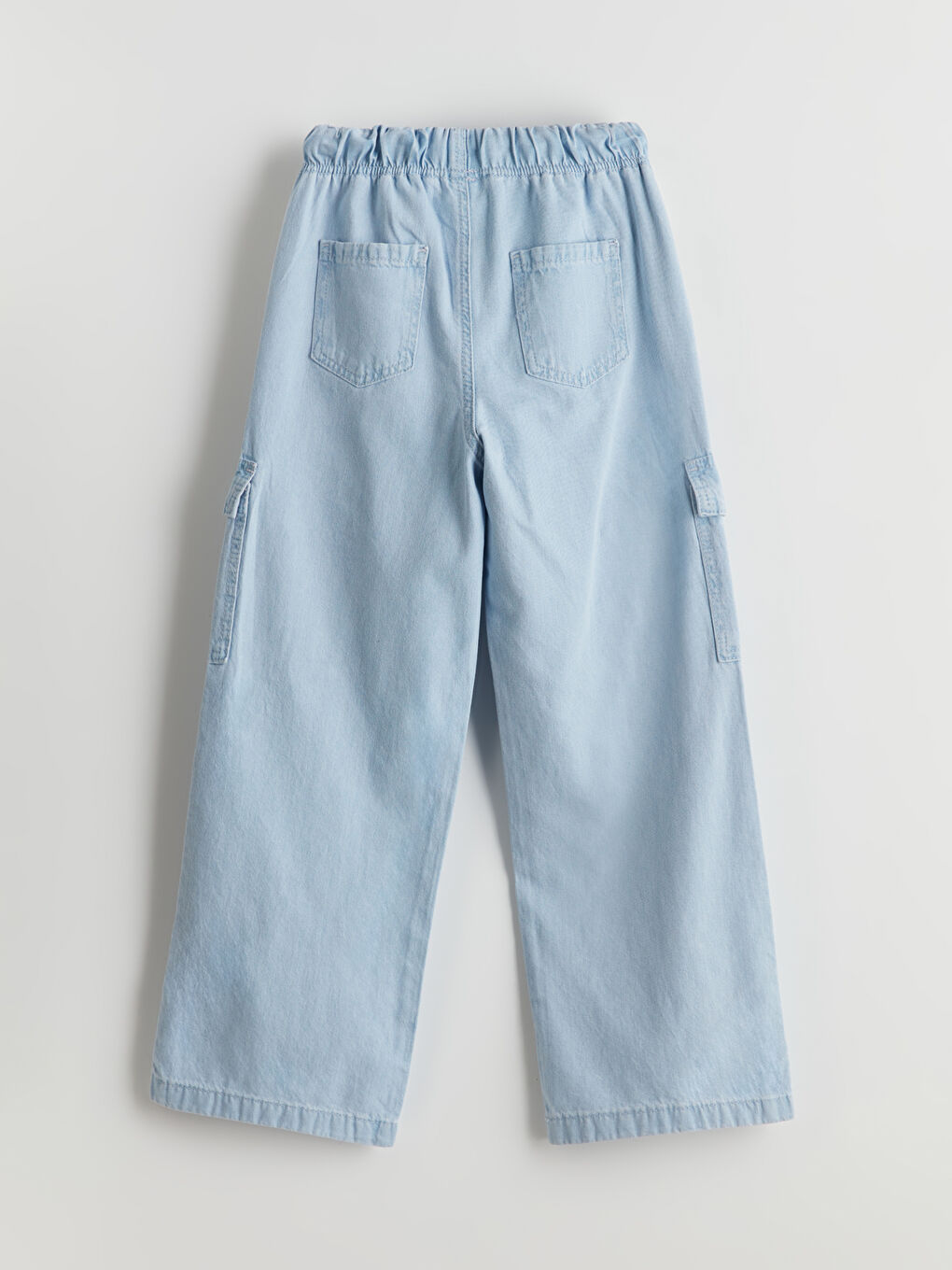 LCW Kids Elastic Waist Girls' Cargo Jeans -S5CD27Z4-311