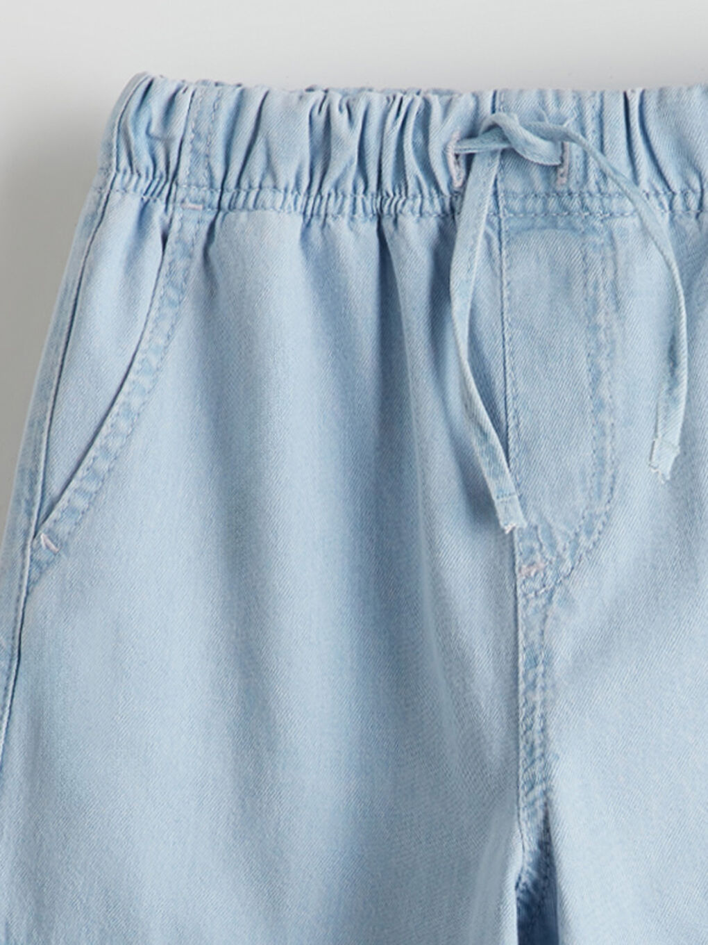 LCW Kids Elastic Waist Girls' Cargo Jeans -S5CD27Z4-311