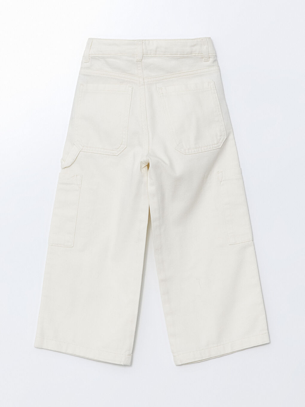 Adjustable Elastic Waist Girls' Cargo Jeans -S5CD30Z4-FDH