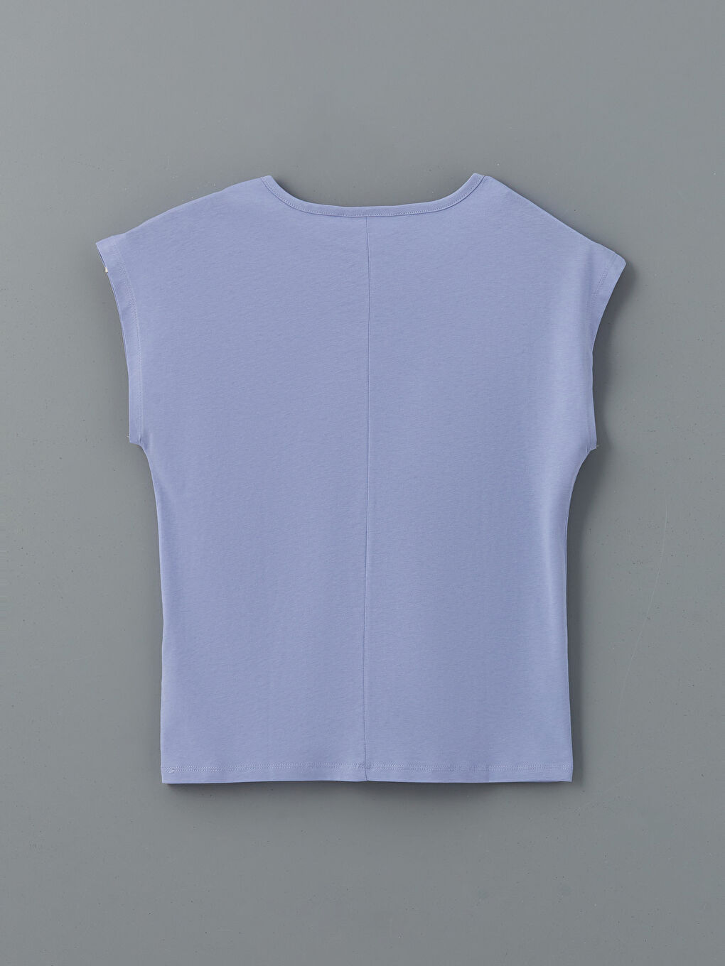 Mavi V Yaka Kadın Pijama Üstü-1