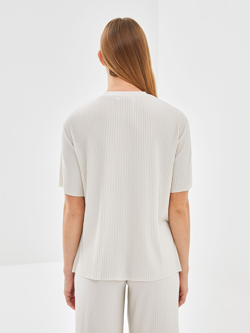 LCW Vision Crew Neck Crepe Women's T-Shirt -S5CD70Z8-VF5