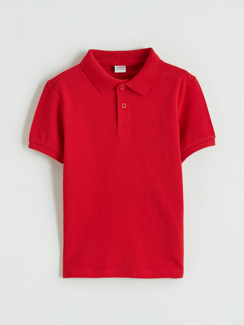 Kırmızı Polo Yaka Erkek Çocuk Tişört-1