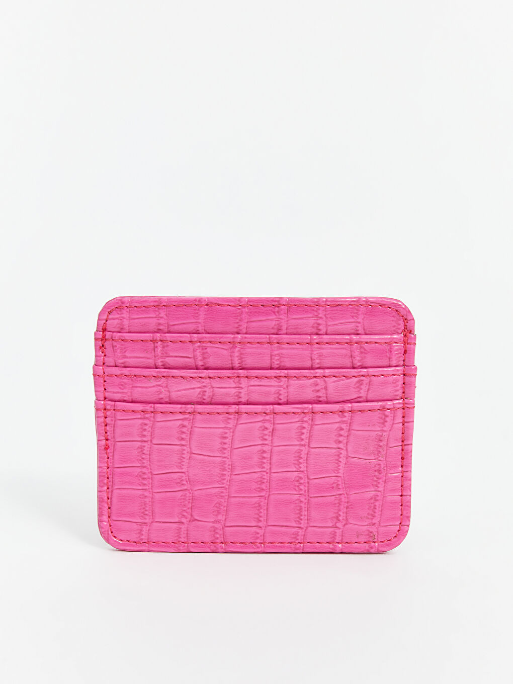 حامل بطاقات للسيدات بتأثير جلد التمساح من الجلد الصناعي-1