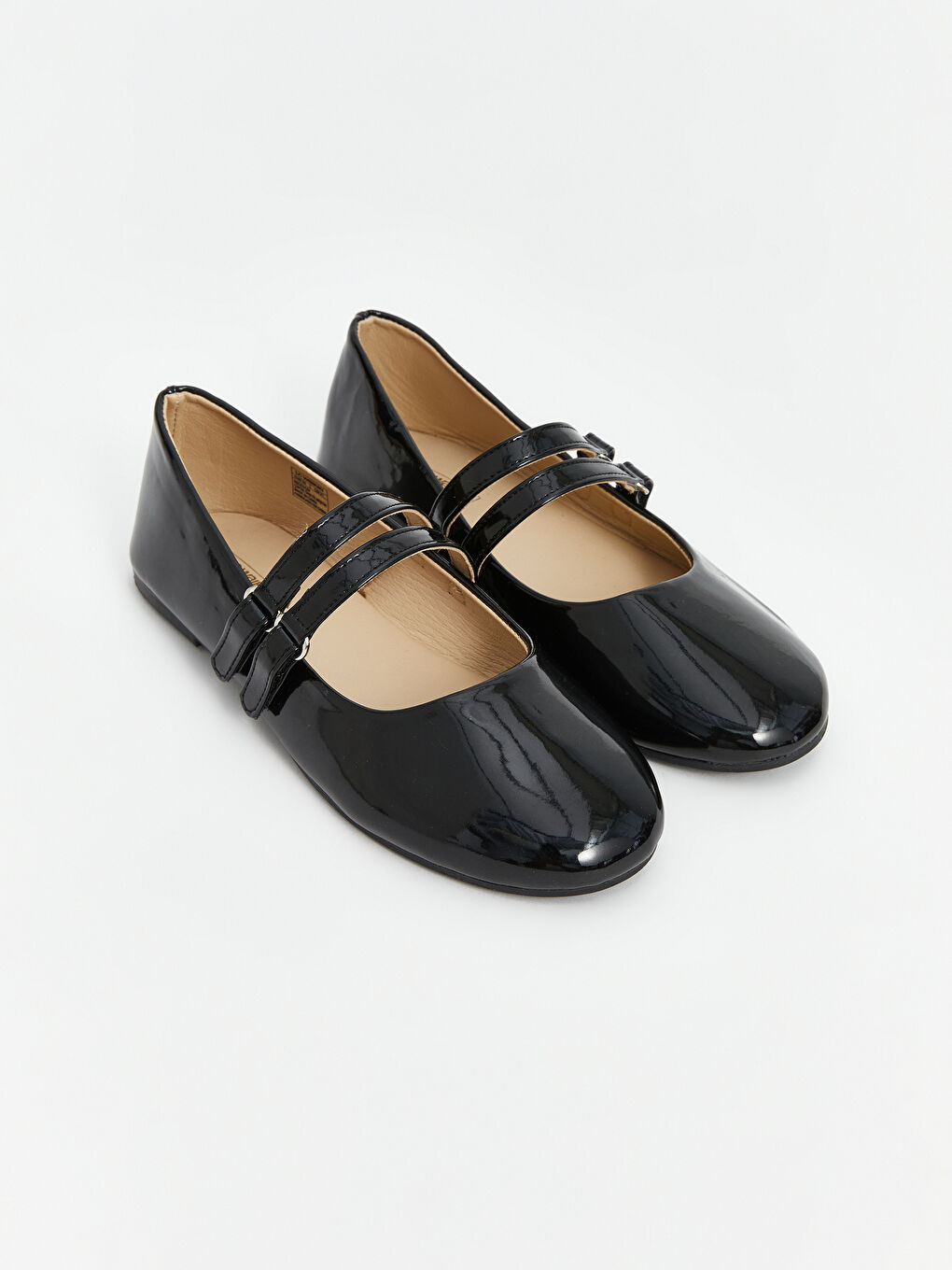 ხელოვნური ტყავის გოგონების ბალეტკები