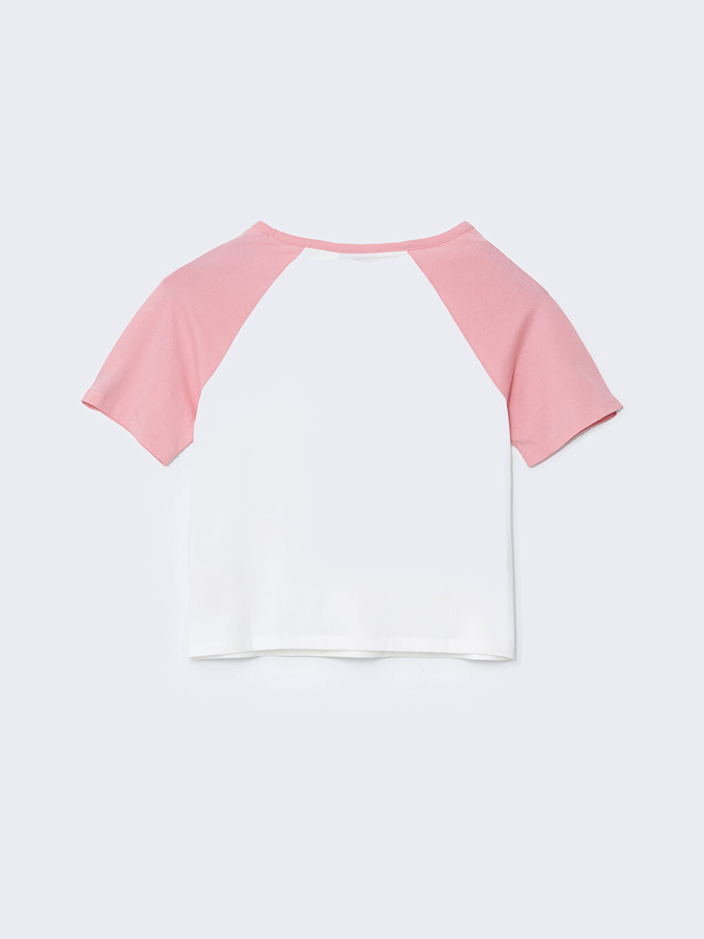 Ekru Bisiklet Yaka Baskılı Kadın Pijama Üstü-1