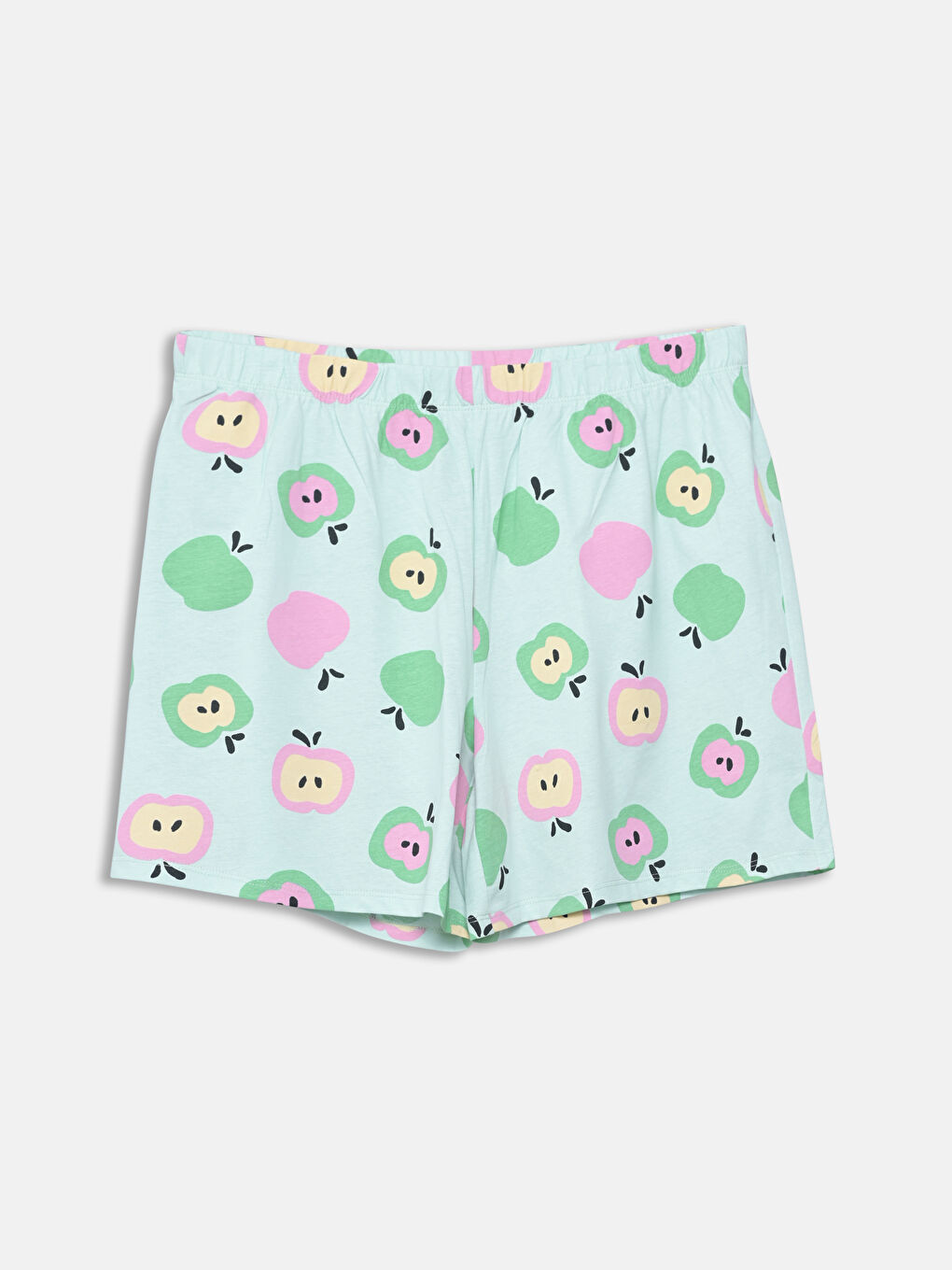 Crew Neck Printed Women's Short Pyjama Set -S5CE39Z8-LU2
