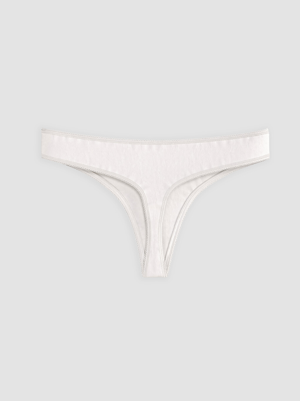 Ekru Düz Tanga Külot-1