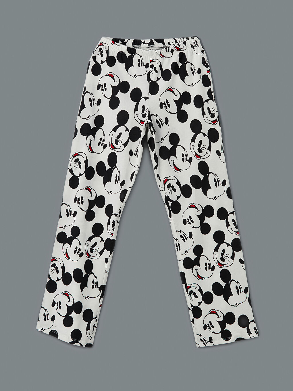 LCW Young Ekru Beli Lastikli Mickey Mouse Baskılı Kadın Pijama Altı - 4