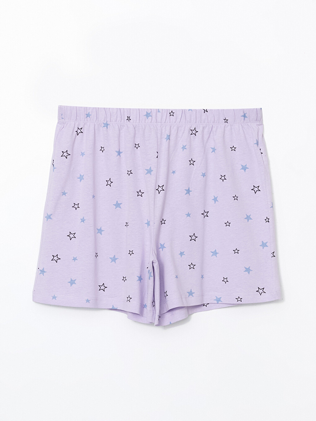Lila %100 Pamuklu Kadın Şort Pijama Altı