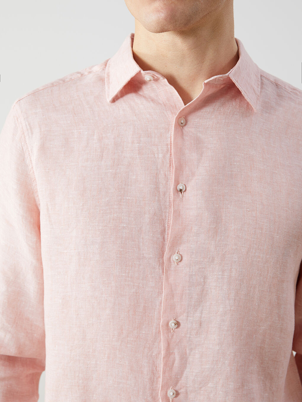 Regular Fit Long Sleeve Linen Men's Shirt -S5CF08Z8-CSY