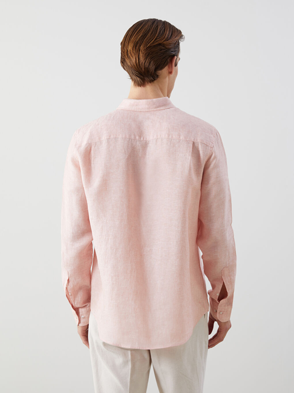 Regular Fit Long Sleeve Linen Men's Shirt -S5CF08Z8-CSY