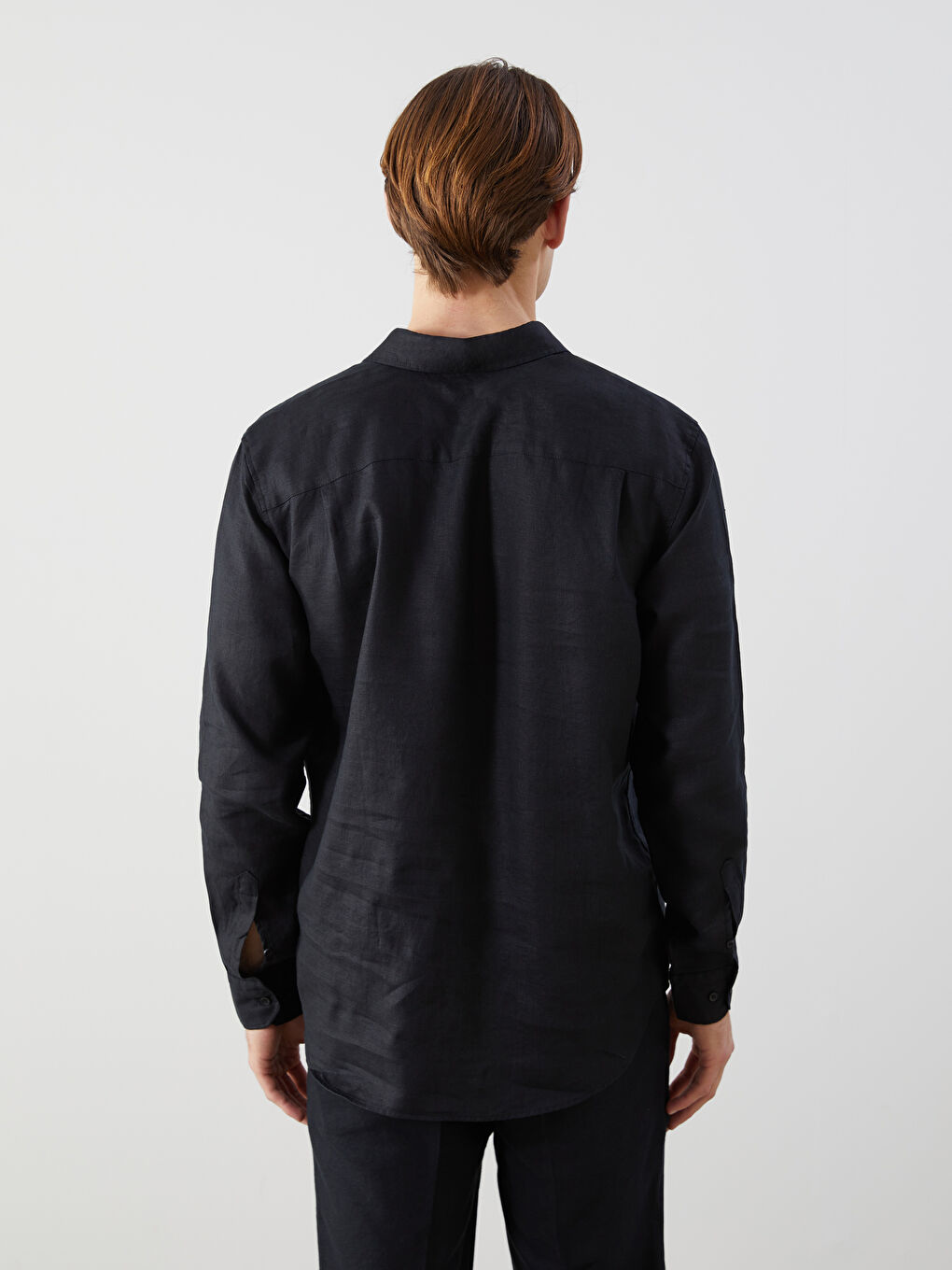 Regular Fit Long Sleeve Linen Men's Shirt -S5CF08Z8-CVL