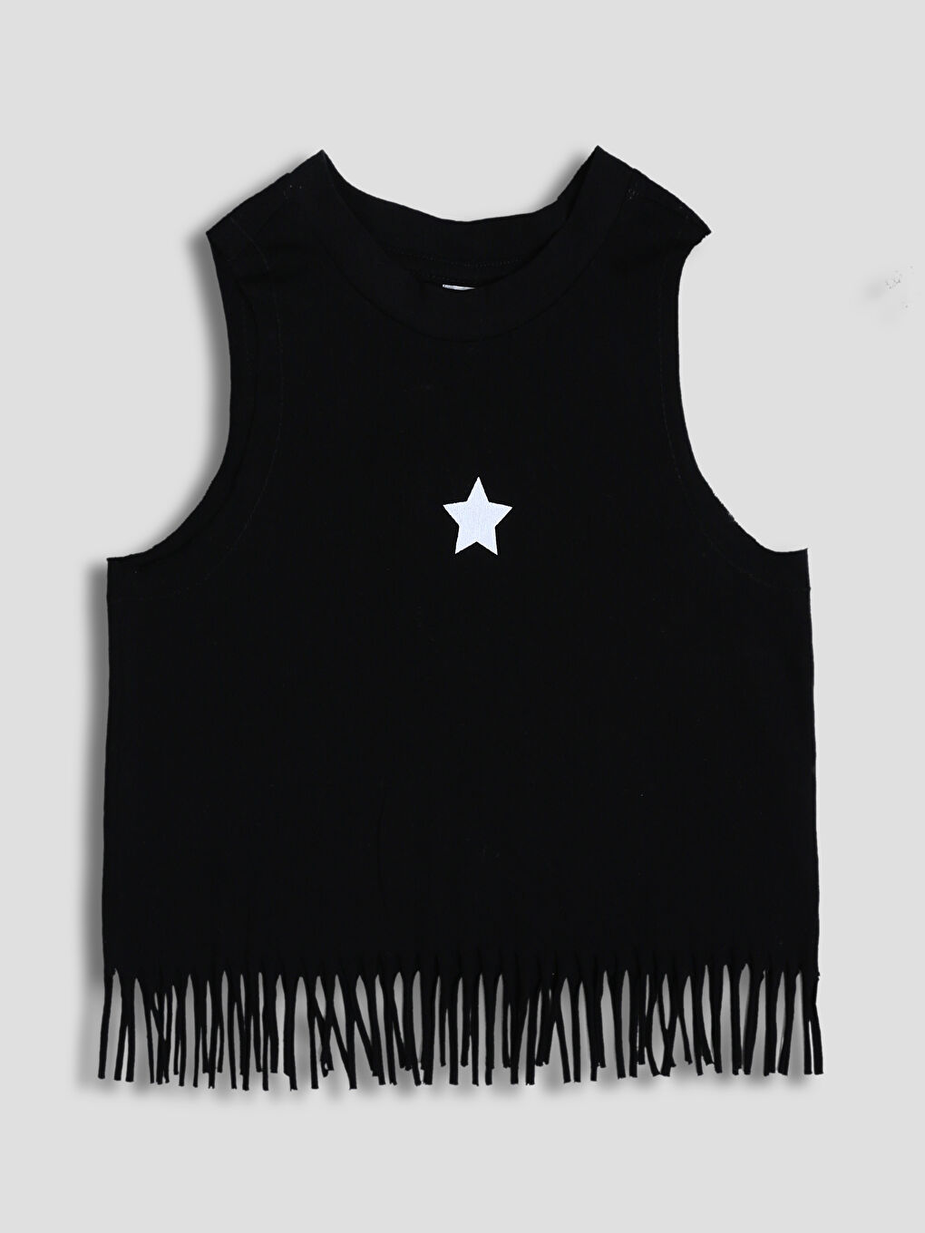Crew Neck Printed Girls' Tank Top
