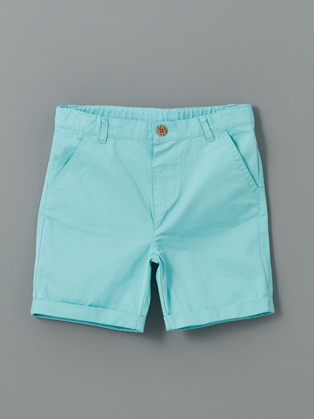 Yeşil Beli Ayarlanabilir Cepli Erkek Çocuk Şort