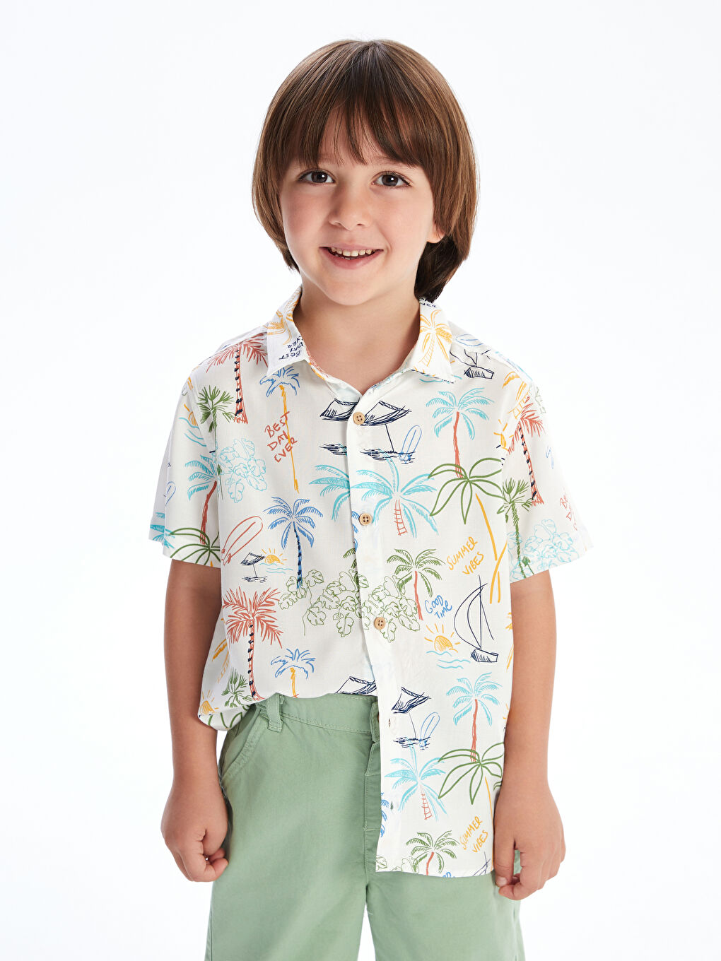 LCW Kids کراس و شۆرتی چاپکراوی بۆ کوڕان ٢ دانە -S5CG11Z1-LQA