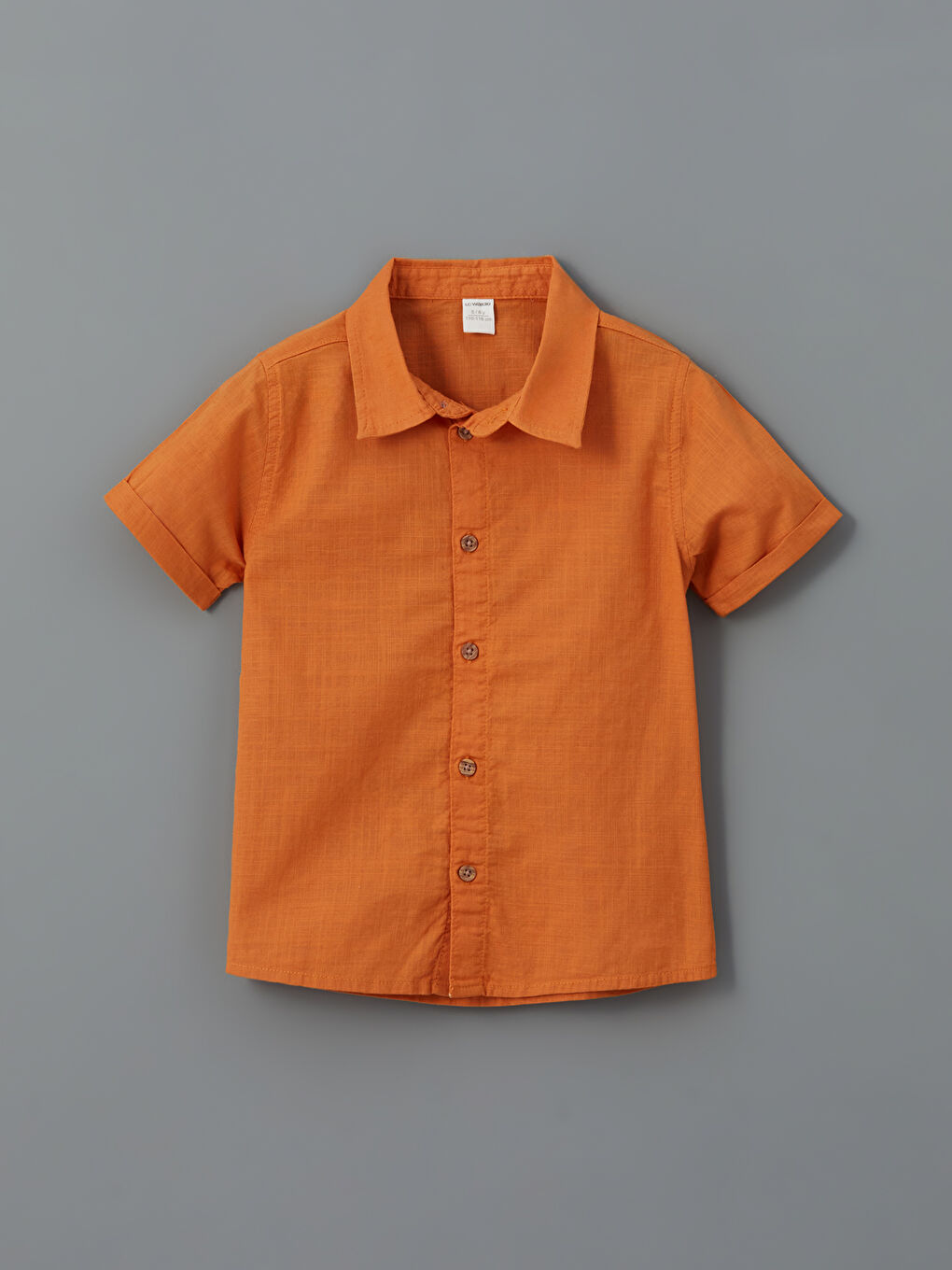 Turuncu Basic Poplin Erkek Çocuk Gömlek