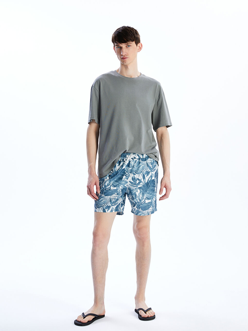 Short Patterned Men's Swimming Shorts -S5CG48Z8-LRR