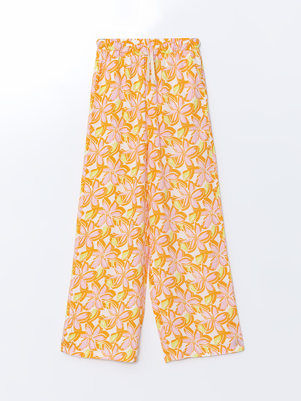 Elasticated Waist Floral Girls' Trousers