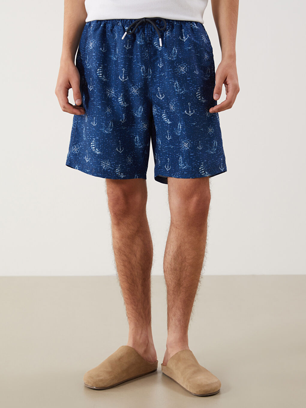 Short Patterned Men's Swimming Shorts -S5CH00Z8-LSJ