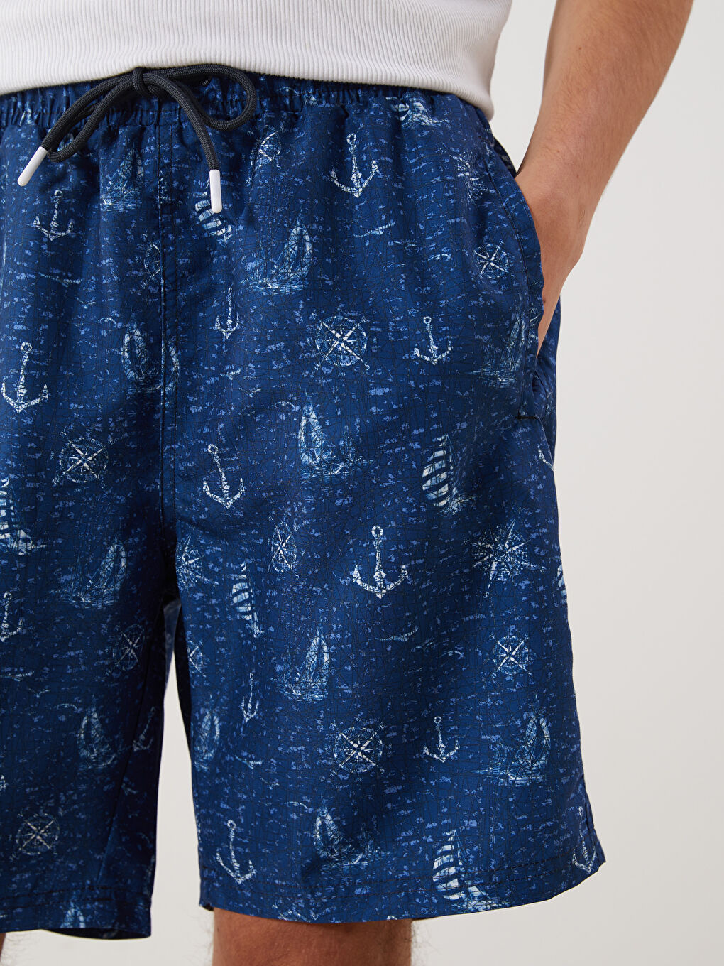 Short Patterned Men's Swimming Shorts -S5CH00Z8-LSJ