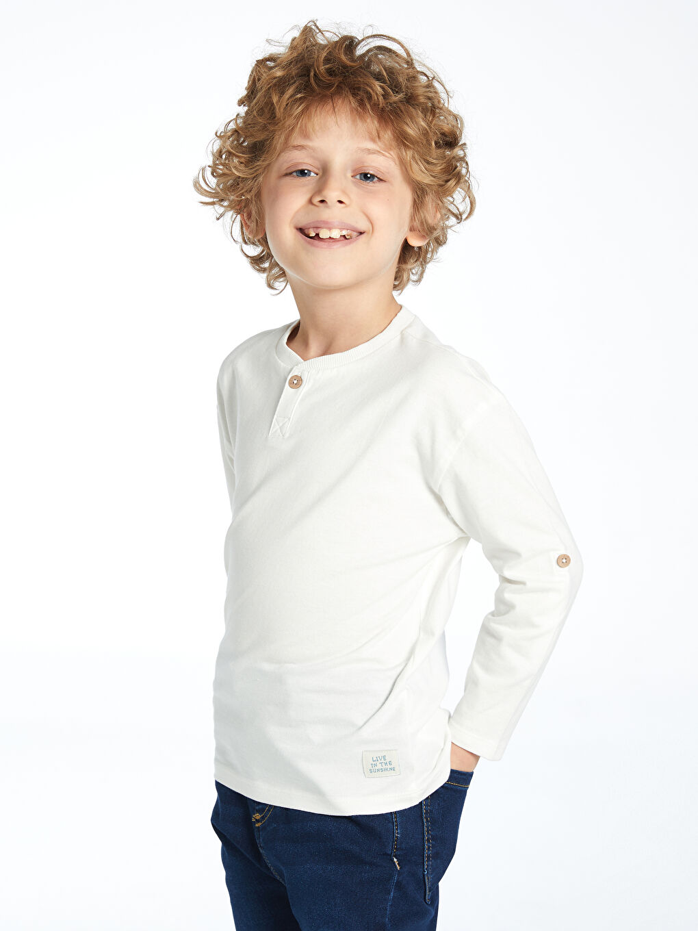 Crew Neck Basic Boys' T-Shirt -S5CH13Z1-FDU