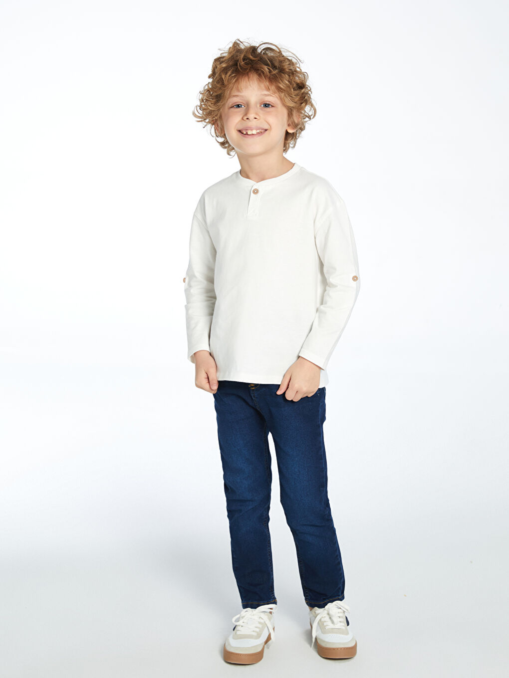 Crew Neck Basic Boys' T-Shirt -S5CH13Z1-FDU