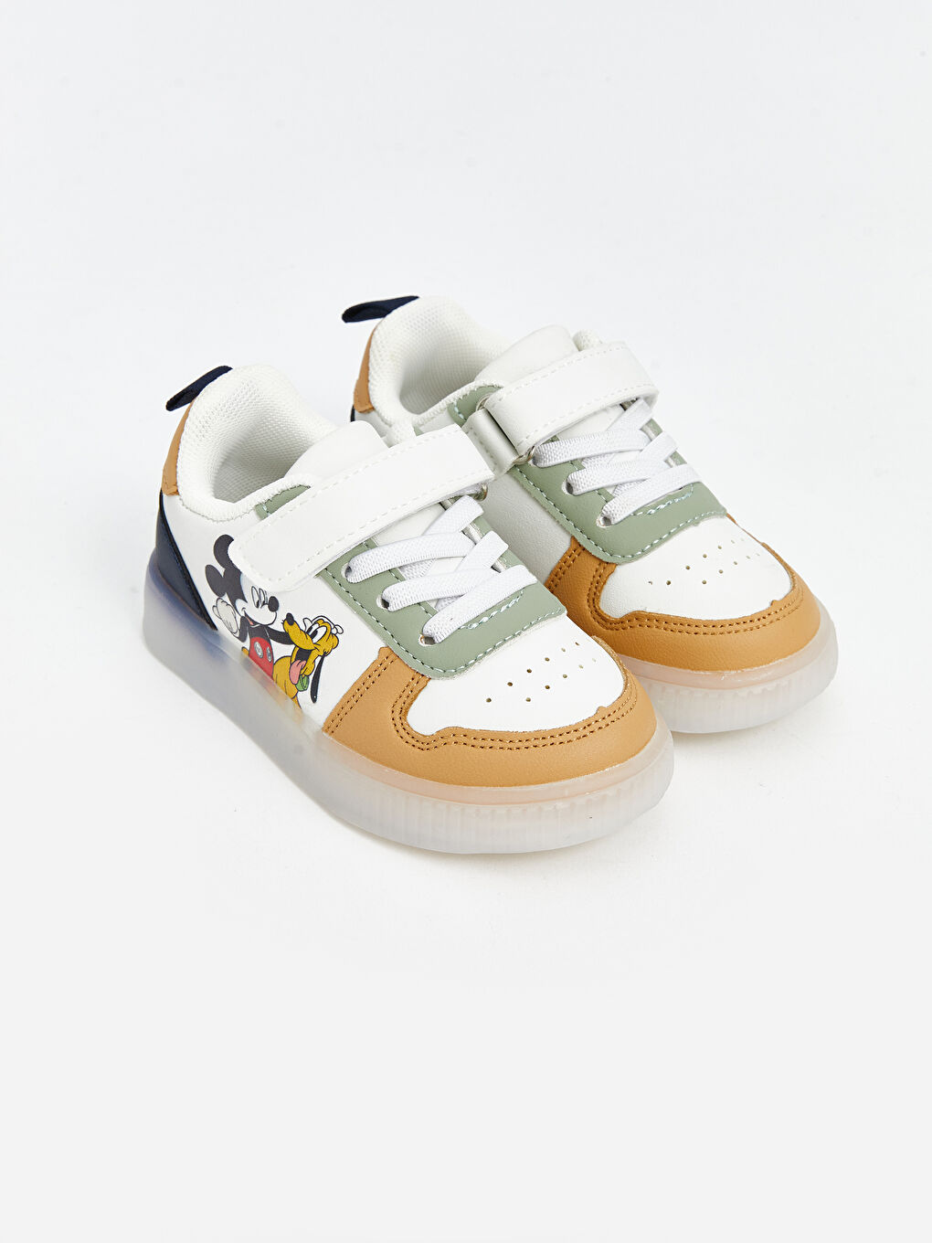 LC Waikiki Mickey Mouse Printed Light-Up Sole Baby Boys' Sneakers -S5CH27Z1-DXR