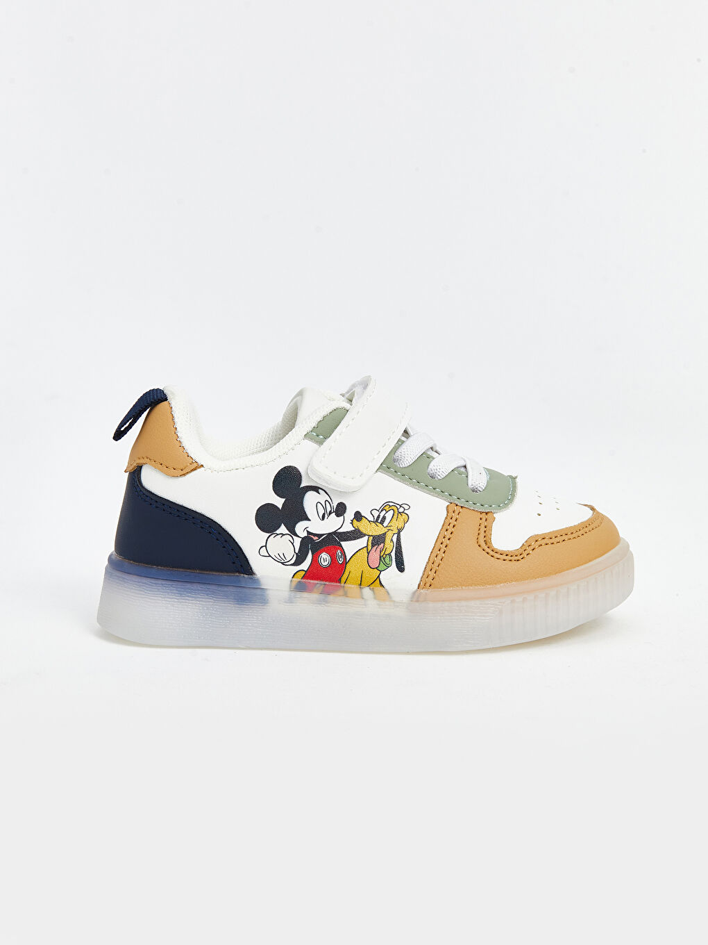 LC Waikiki Mickey Mouse Printed Light-Up Sole Baby Boys' Sneakers -S5CH27Z1-DXR