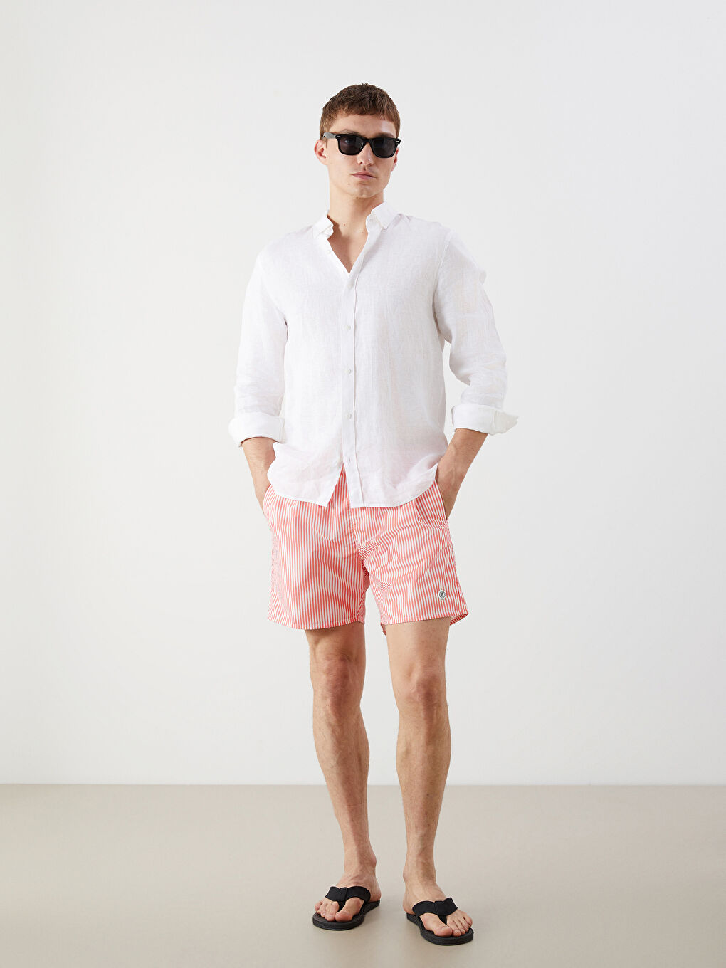 Short Striped Men's Swimming Shorts -S5CH31Z8-LR8