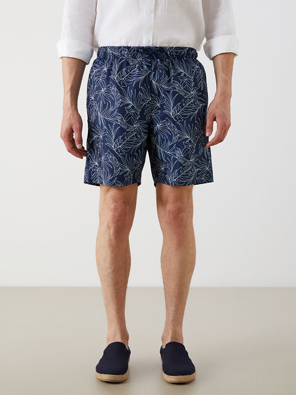 Knee Length Patterned Men's Swimming Shorts -S5CH48Z8-LSJ