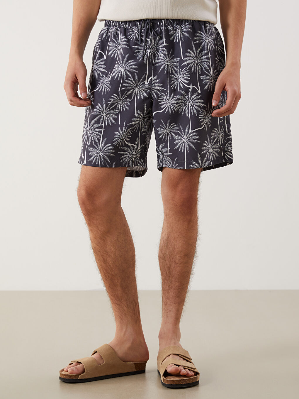 Short Patterned Men's Swimming Shorts -S5CH67Z8-LRW