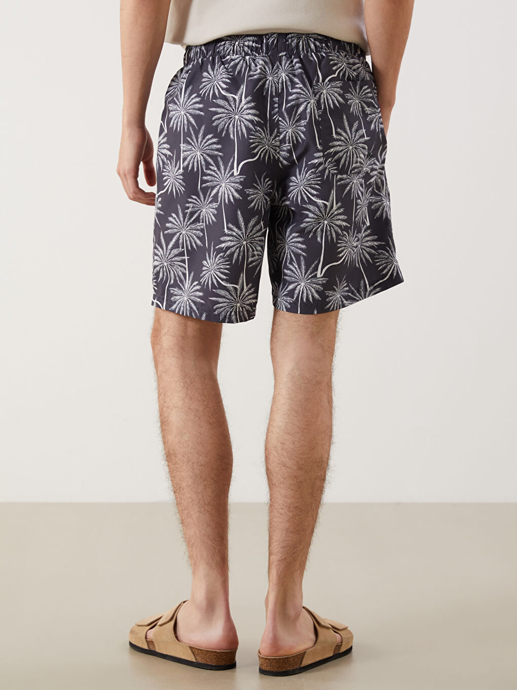 Short Patterned Men's Swimming Shorts -S5CH67Z8-LRW