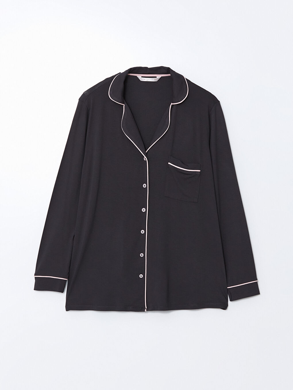 Antrasit Gömlek Yaka Hamile Pijama Takımı-5