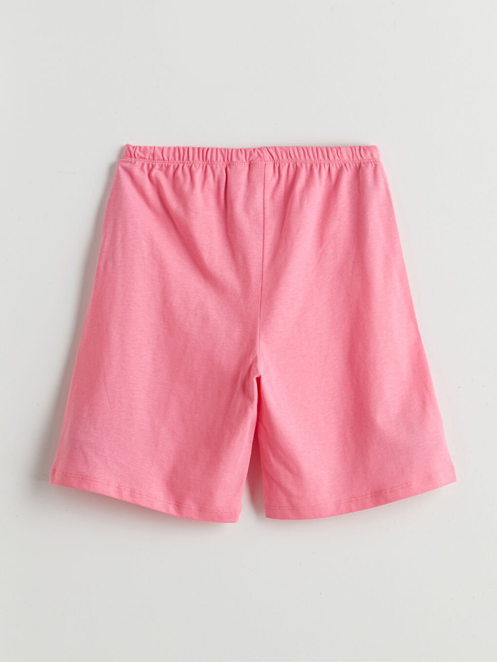 Pembe Beli Lastikli Hello Kitty Baskılı Kız Çocuk Pijama Şort-1