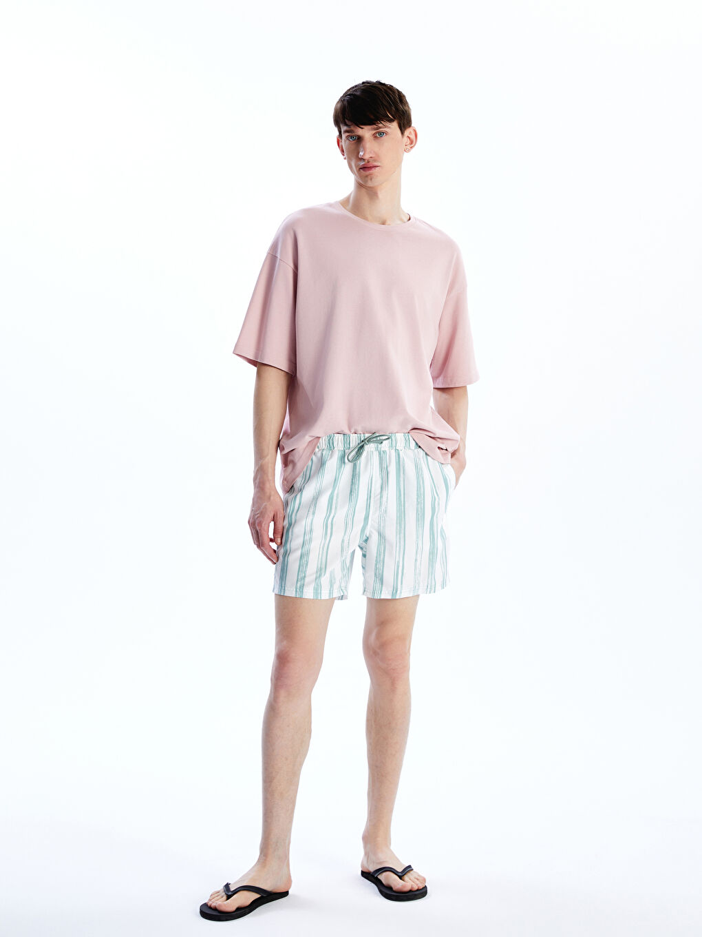 Short Striped Men's Swimming Shorts -S5CI30Z8-GJM