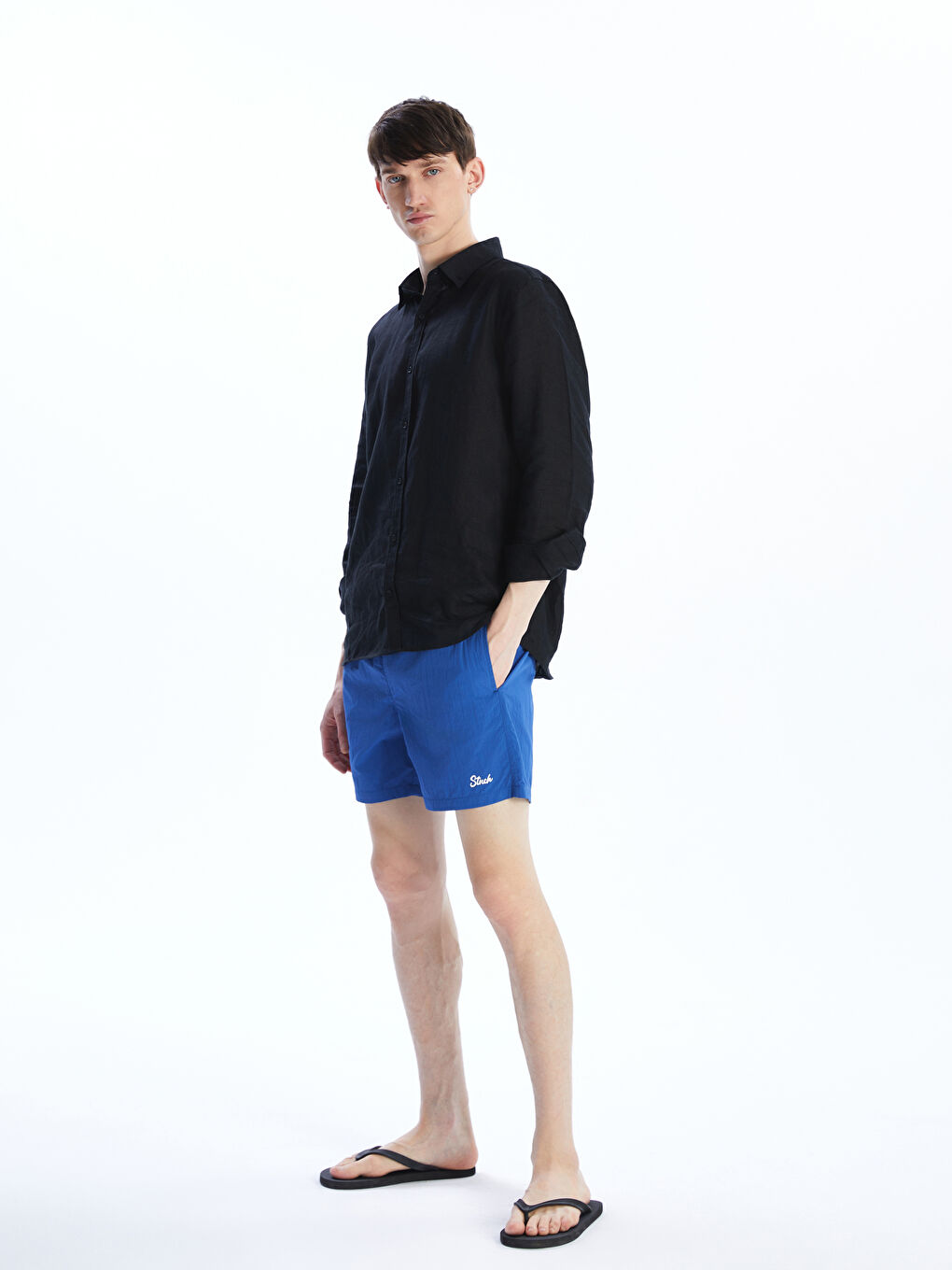 Short Length Men's Swimming Shorts -S5CI40Z8-JST