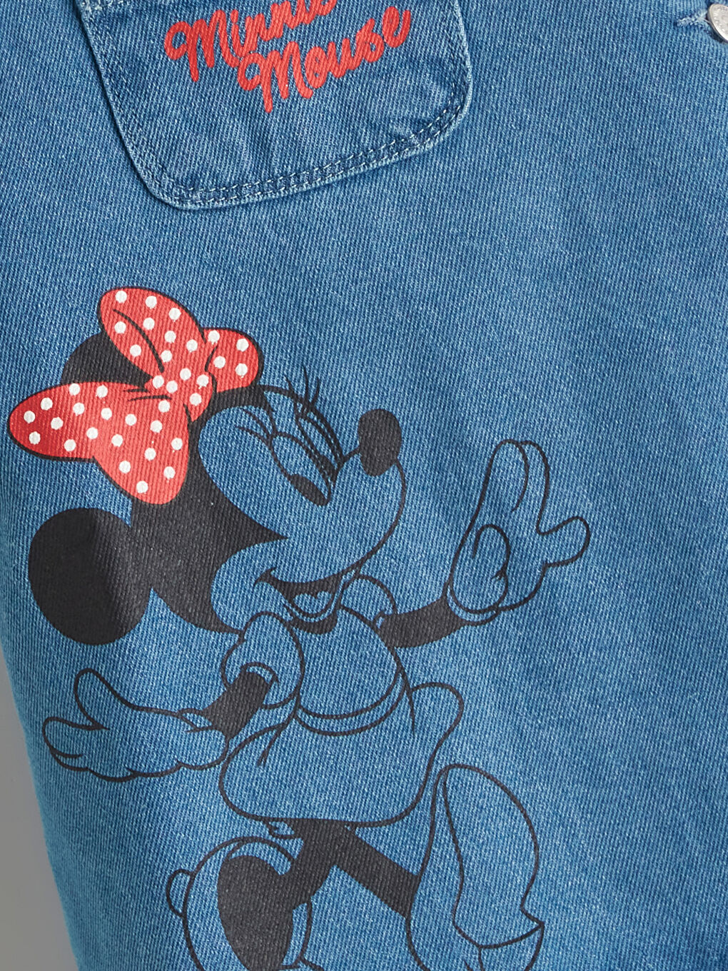 Robe en jean brodée Minnie Mouse pour Filles-1