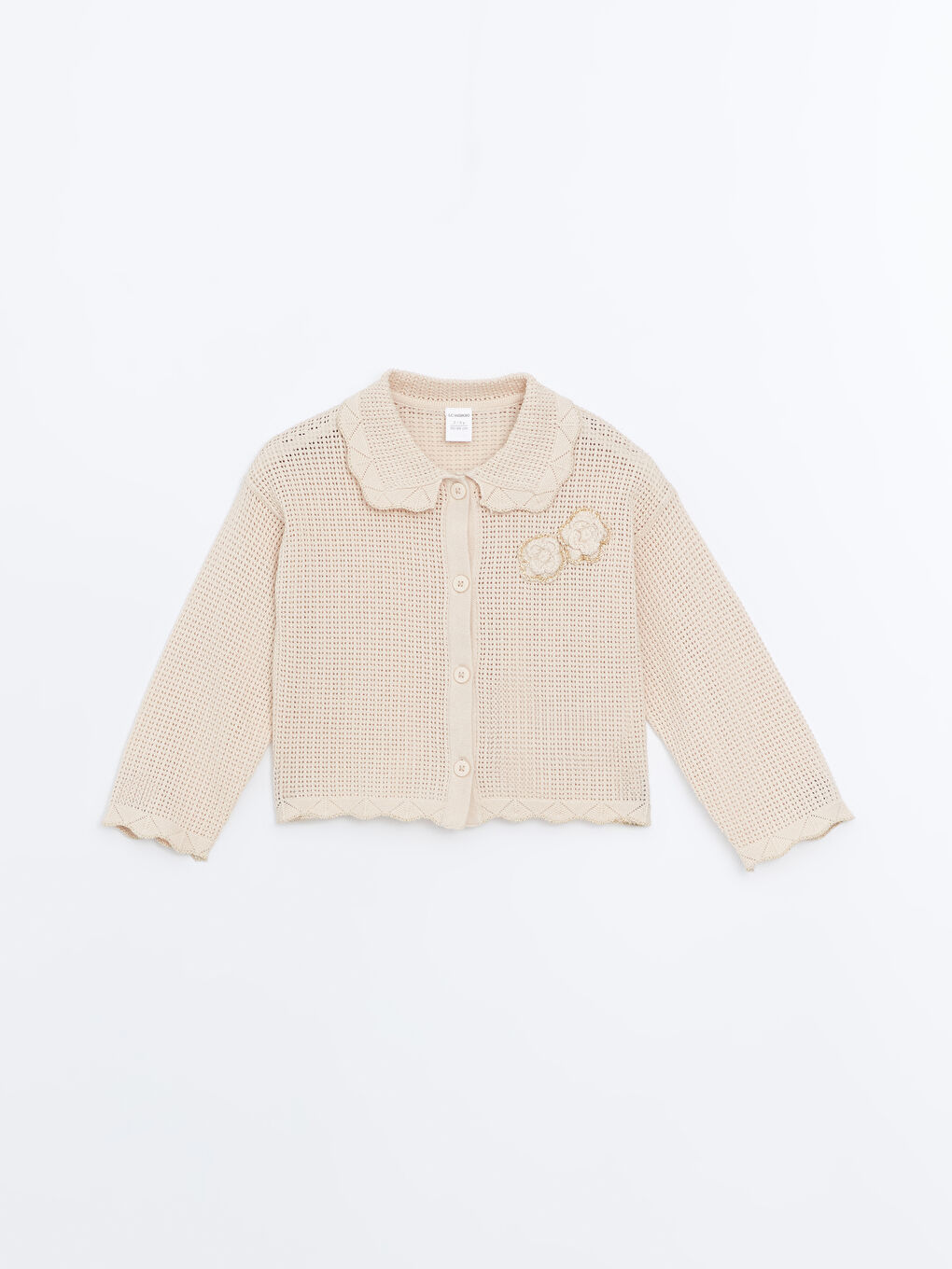 Peter Pan Collar Girl's Knitted Cardigan -S5CJ31Z1-FT0
