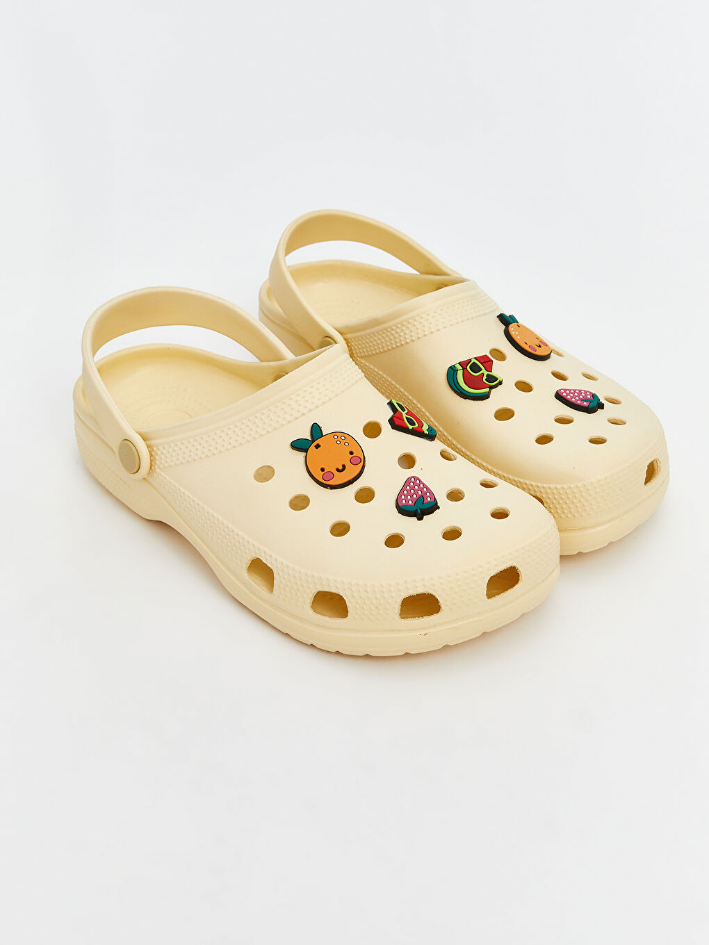 Sarı Baskılı Kadın Plaj Sandaleti