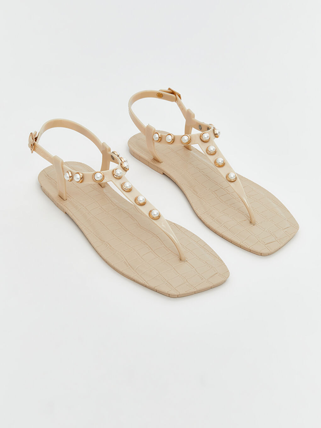 Women's Stone-Embellished Flip Flops -S5CK41Z8-YGD