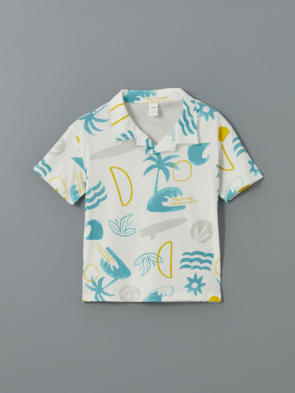 Polo Neck Printed Jersey Baby Boys' T-Shirt -S5CL01Z1-LRA