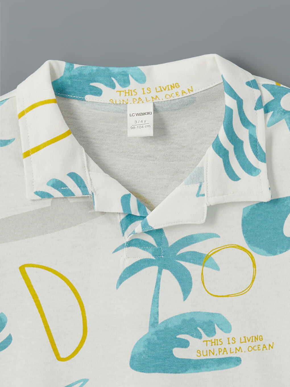 Polo Neck Printed Jersey Baby Boys' T-Shirt -S5CL01Z1-LRA