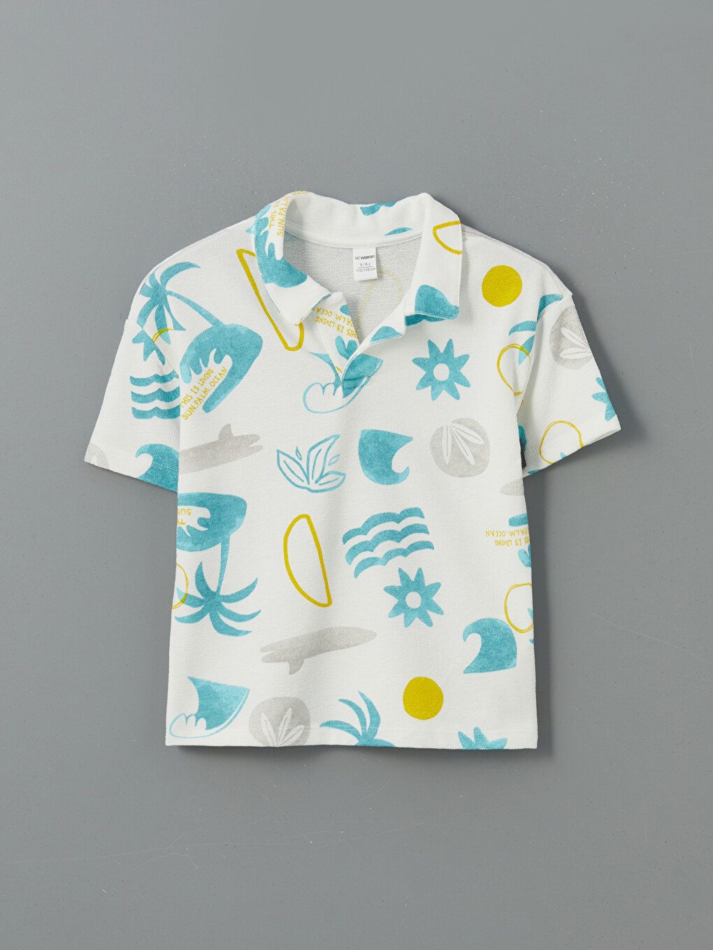 Polo Neck Printed Jersey Baby Boys' T-shirt-2