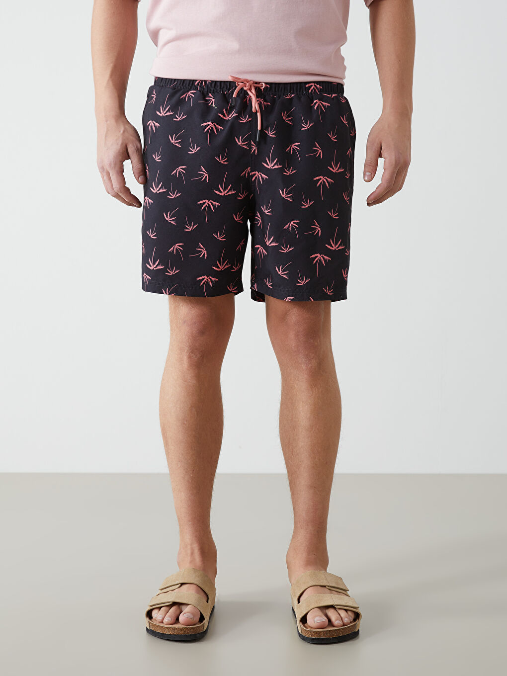 Short Patterned Men's Swimming Shorts -S5CL25Z8-LQJ
