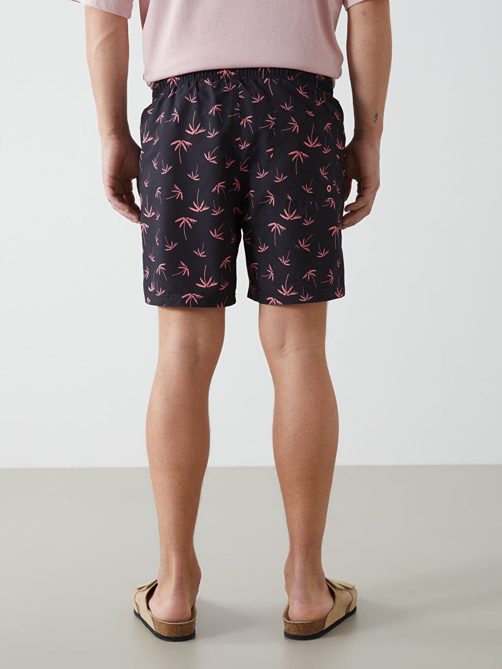 Short Patterned Men's Swimming Shorts -S5CL25Z8-LQJ