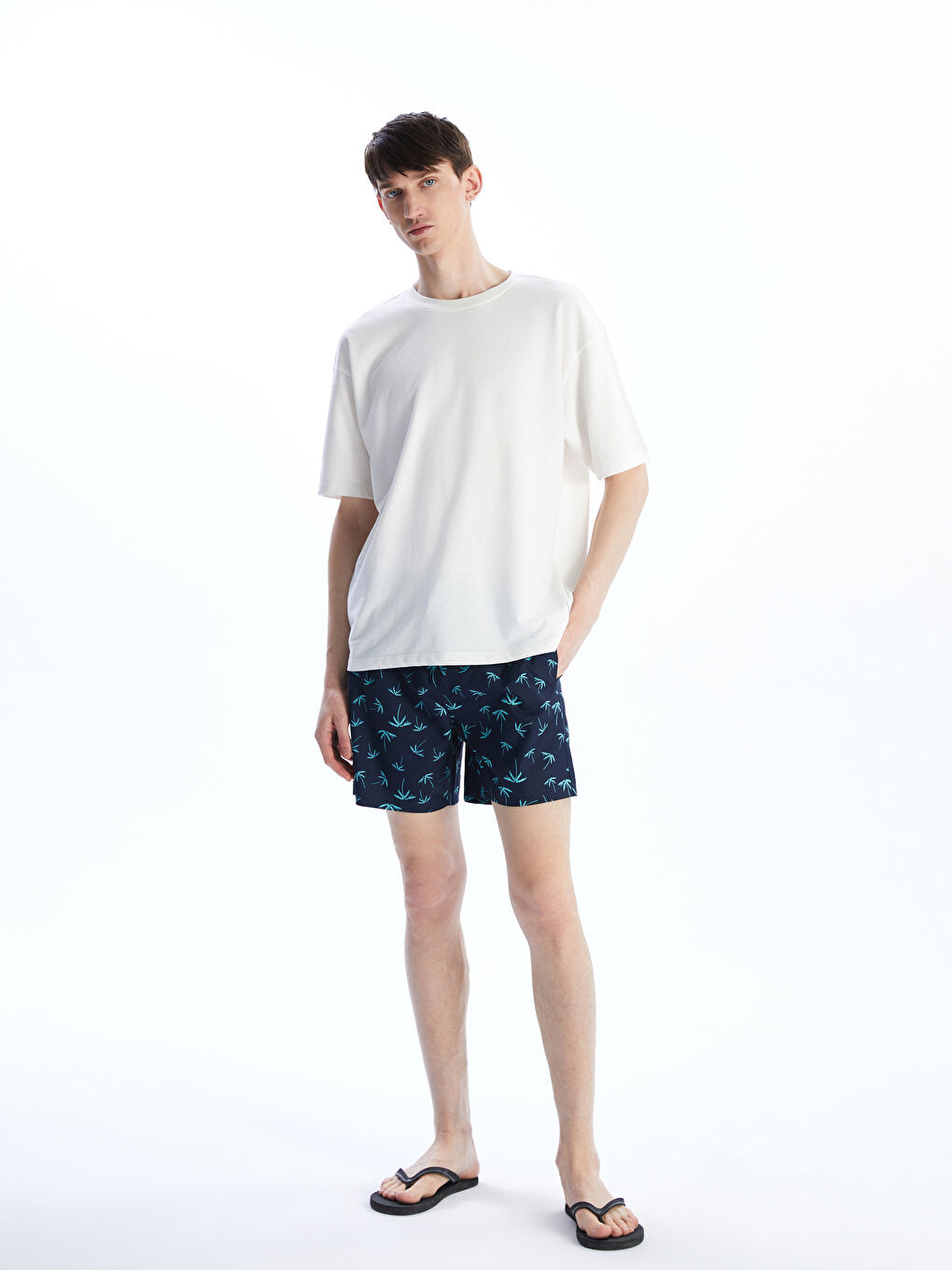 Short Patterned Men's Swimming Shorts -S5CL25Z8-LSJ