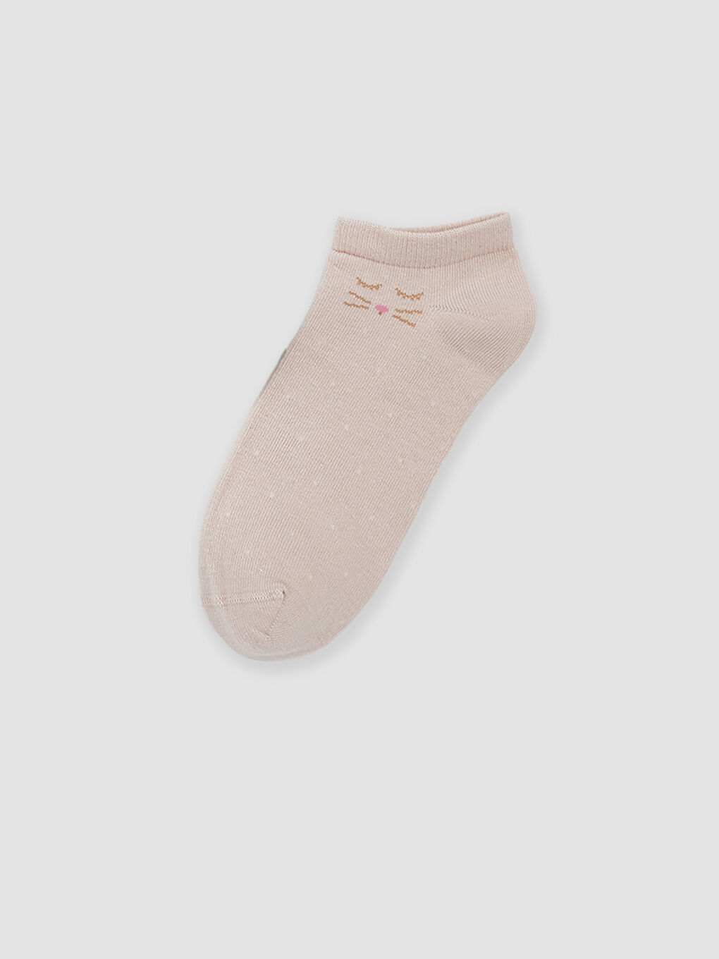 Pembe Desenli Kadın Patik Çorap